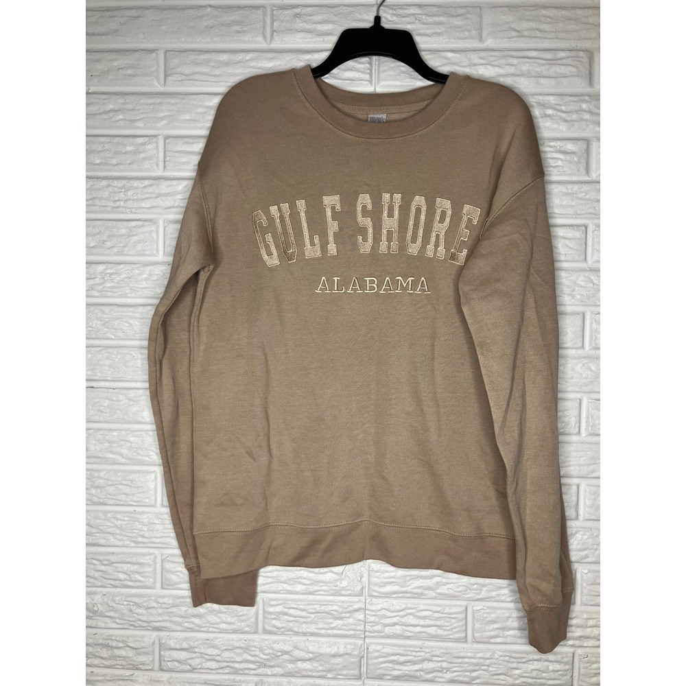 Alvin's island Golf‎ Shores Alabama crewneck sweatshirt tan unisex size medium